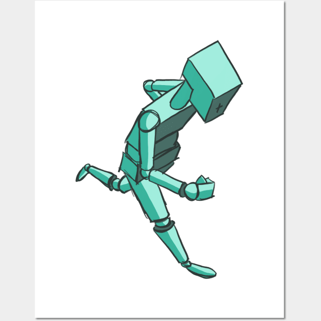 Robot Run Wall Art by JayWillDraw